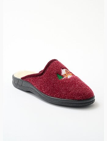 Chausson mule largeur confort mixte fourrée - Afibel