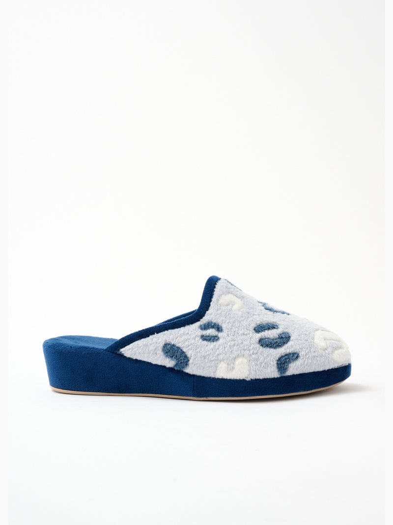 Chausson mules fantaisie, largeur confort - Afibel Bleu - Kiabi