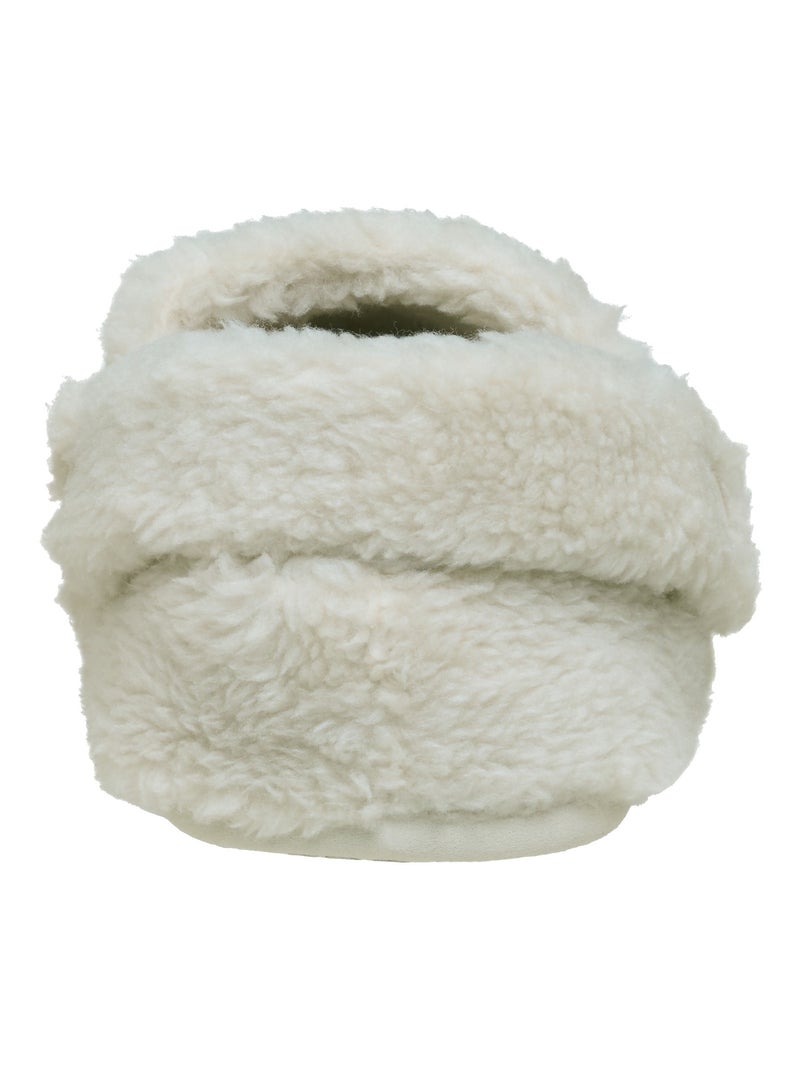 Chausson Plate à Enfiler Crocs Classic Cozzzy Slipper Ecru - Kiabi