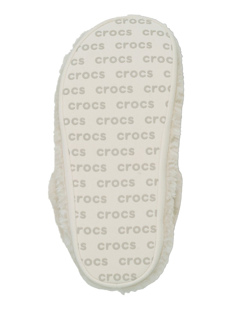 Chausson Plate à Enfiler Crocs Classic Cozzzy Slipper Ecru - Kiabi