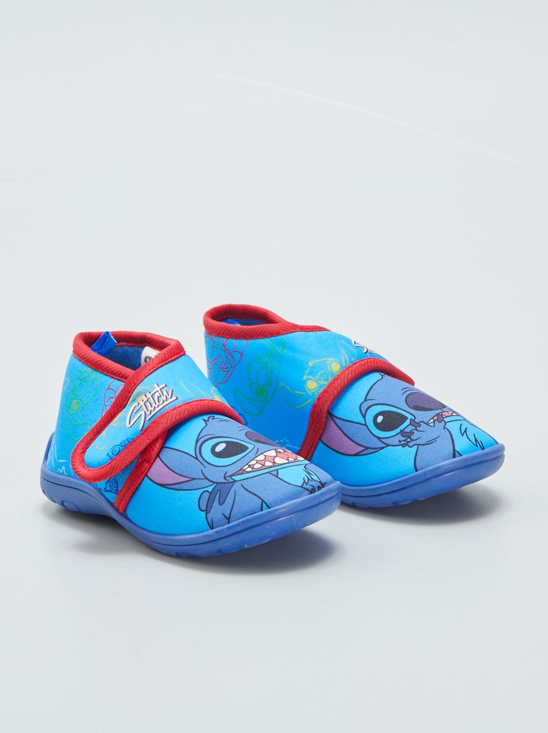 Chaussons à enfiler 'Stitch' Bleu/rouge - Kiabi