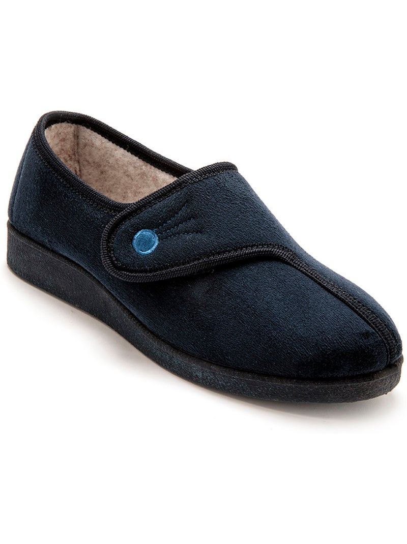 Chaussons à patte auto-agrippante - PEDICONFORT Bleu marine - Kiabi
