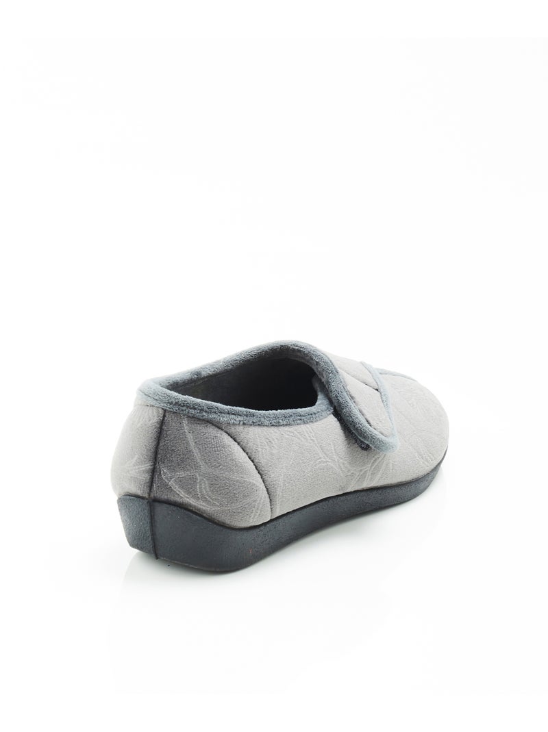 Chaussons à scratch - Damart Gris - Kiabi