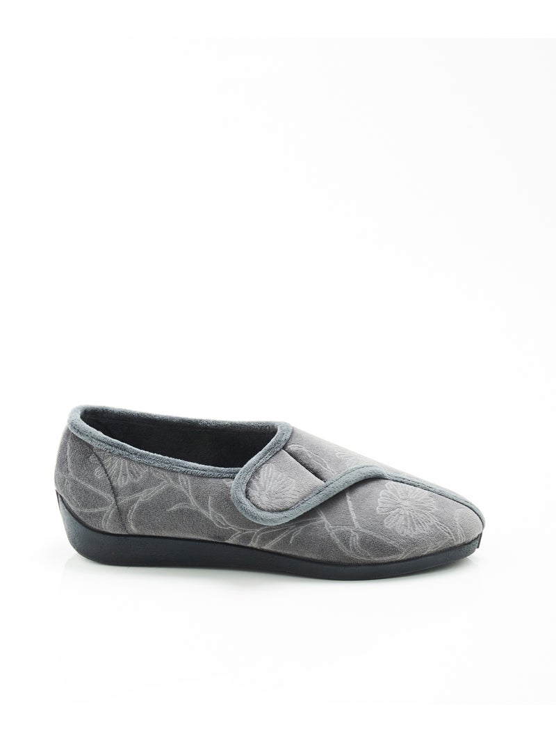 Chaussons à scratch - Damart Gris - Kiabi