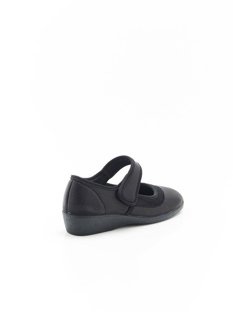 Chaussons à scratch - Damart Noir - Kiabi