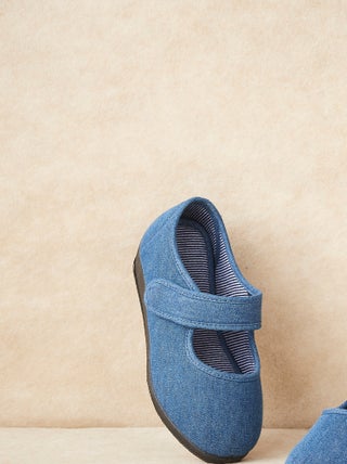Chaussons à scratch effet jean - Damart
