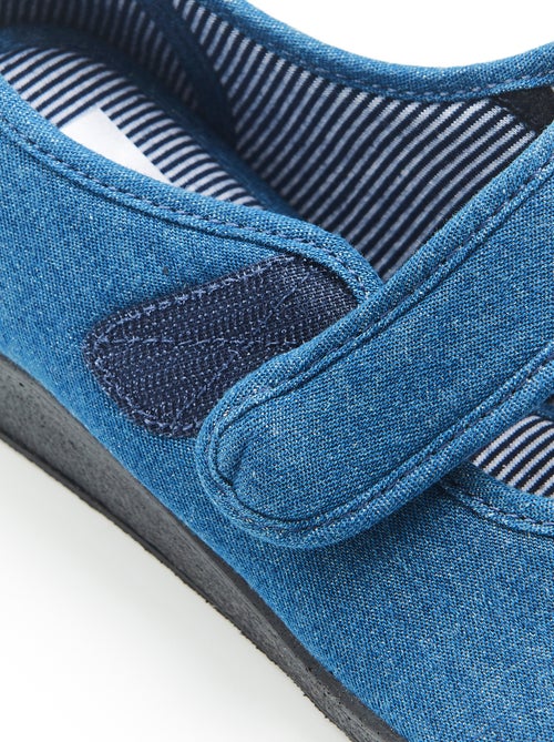 Chaussons à scratch effet jean - Damart - Kiabi