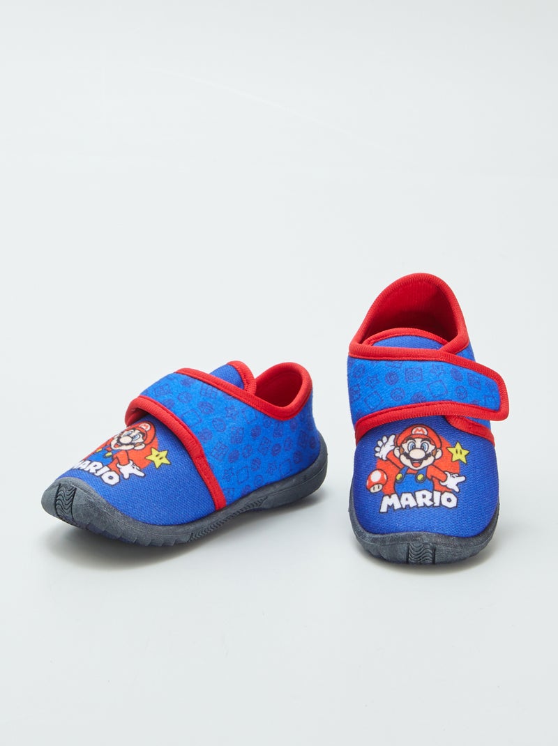 Chaussons à scratch 'Mario' 'Nintendo' Bleu - Kiabi