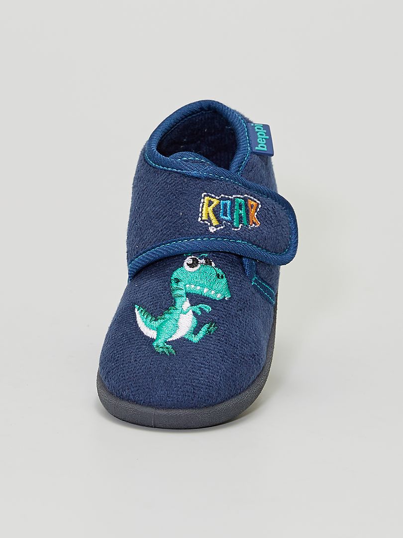 Chaussons 'Dinosaure' - bleu navy - Kiabi - 8.00€