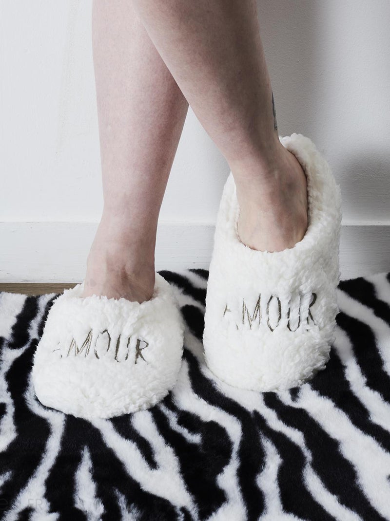 Chaussons AMOUR Blanc - Kiabi