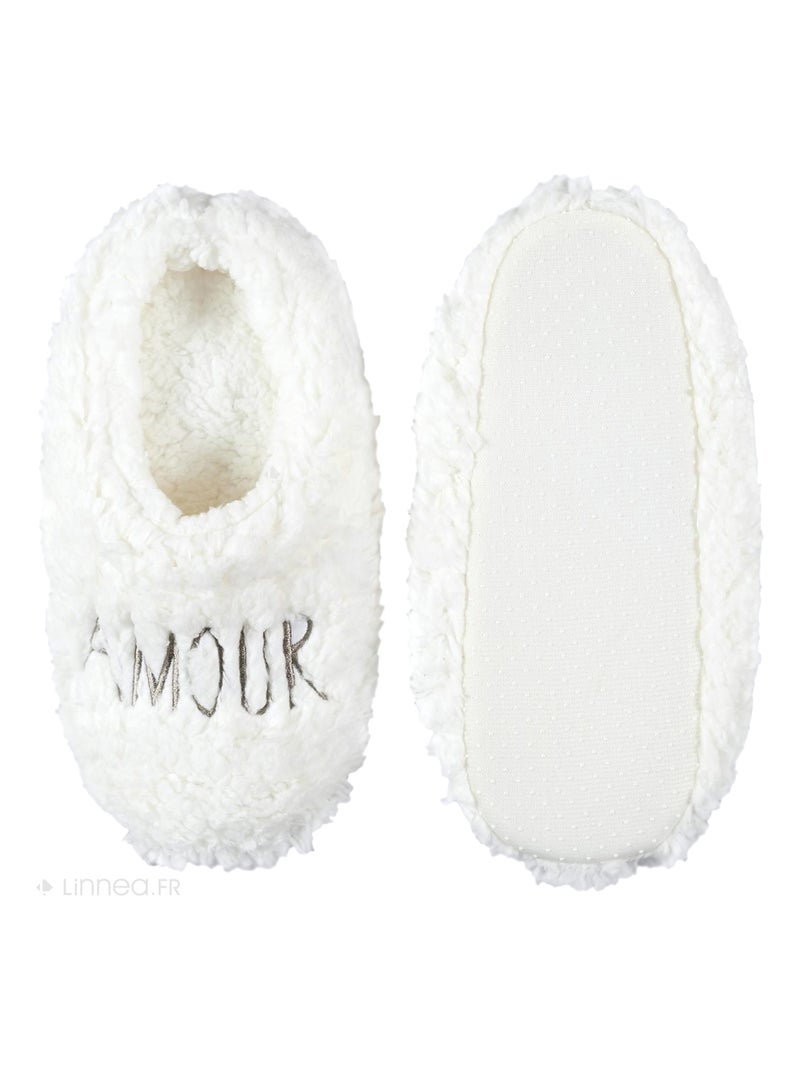 Chaussons AMOUR Blanc - Kiabi