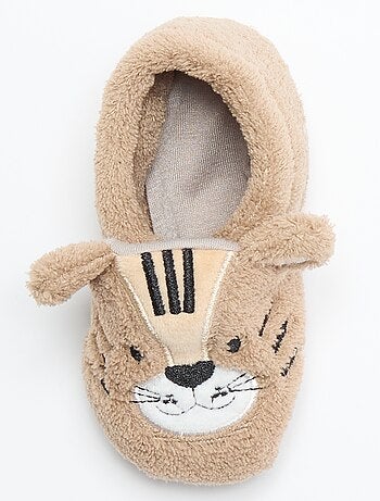 Chaussons animaux chauds