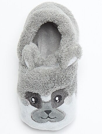 Chaussons animaux chauds