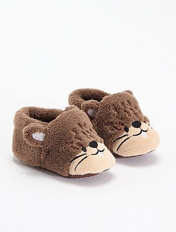 Chaussons animaux chauds