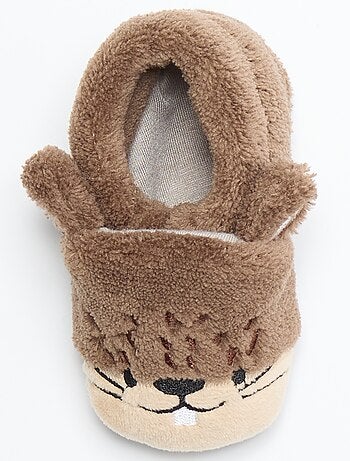 Chaussons animaux chauds