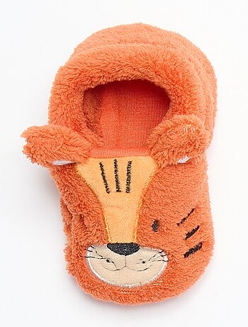 Chaussons animaux chauds