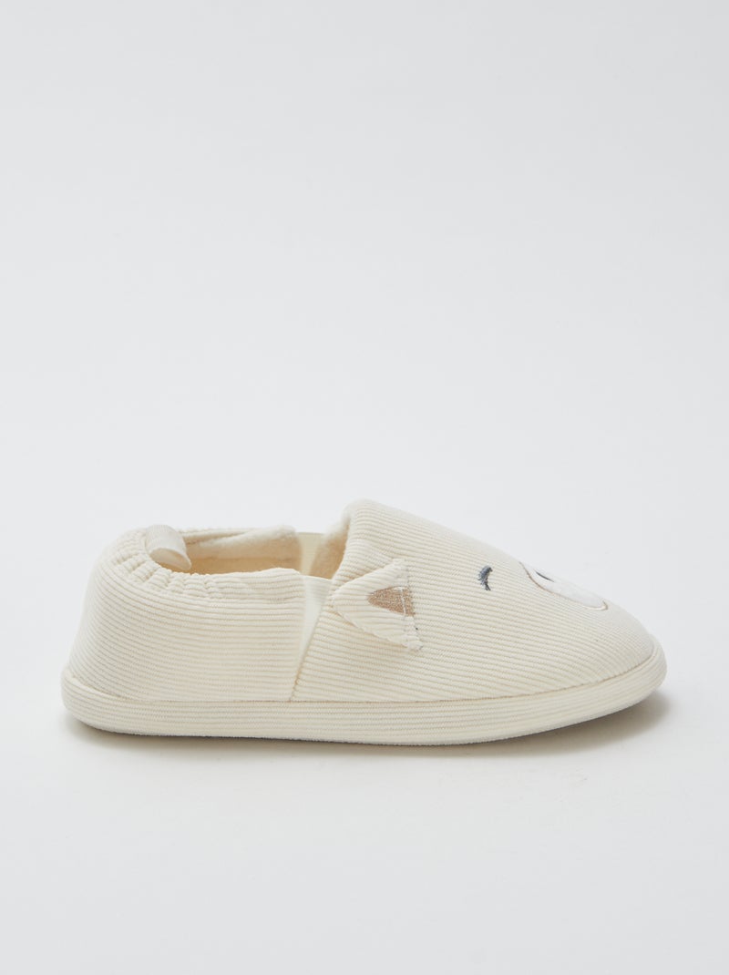 Chaussons animés animal Beige - Kiabi