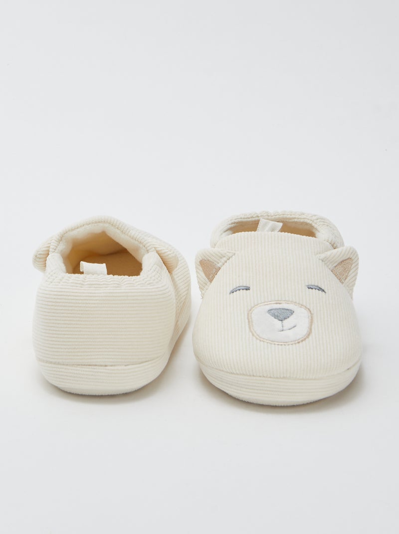 Chaussons animés animal Beige - Kiabi