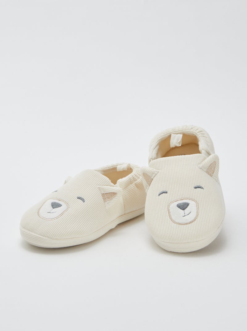 Chaussons animés animal Beige - Kiabi