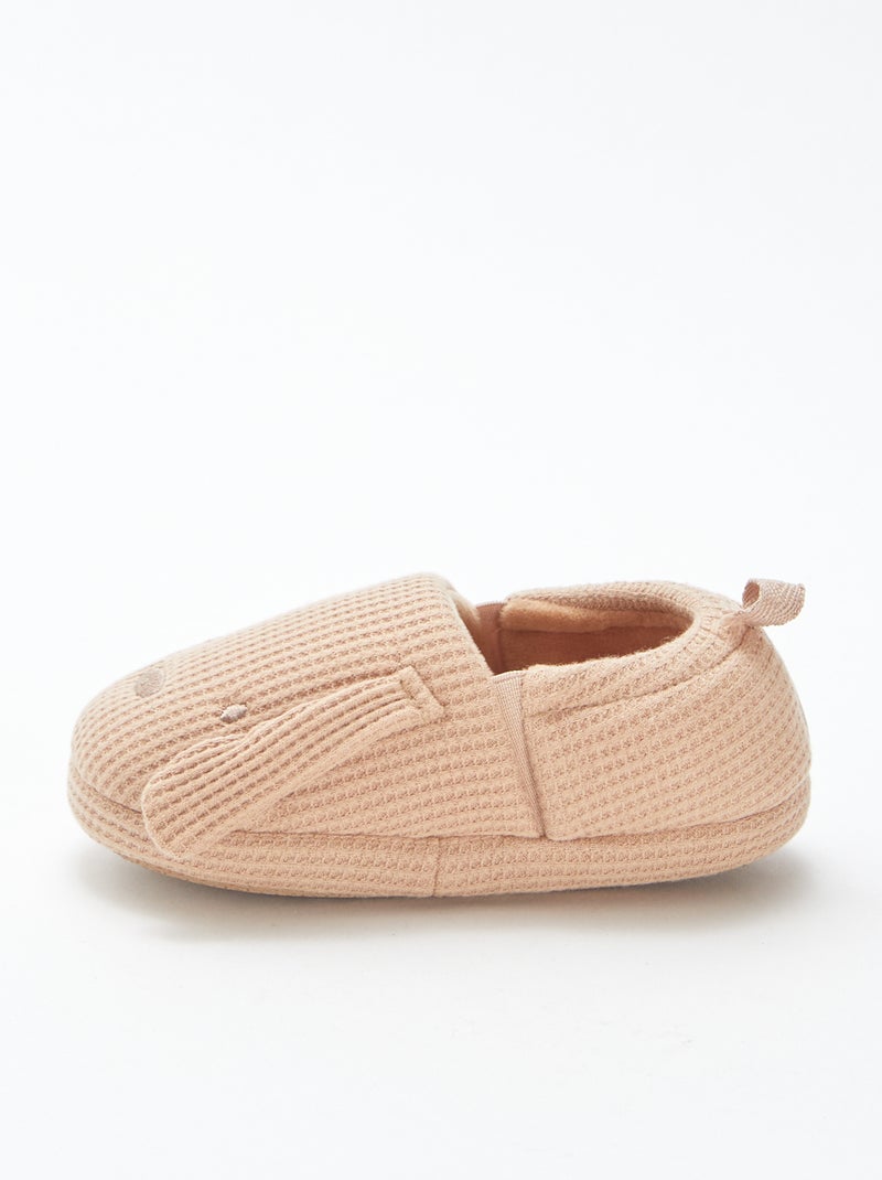 Chaussons animés lapins Beige - Kiabi