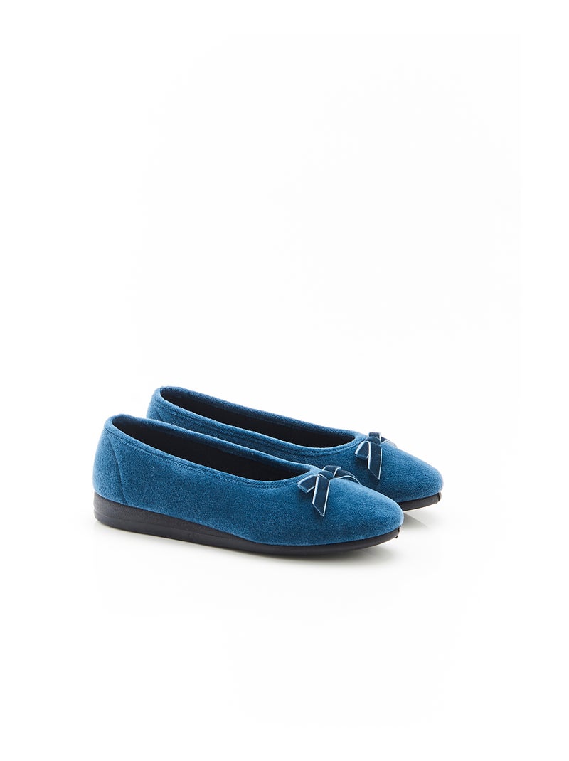 Chaussons aspect velours - Damart Bleu marine - Kiabi