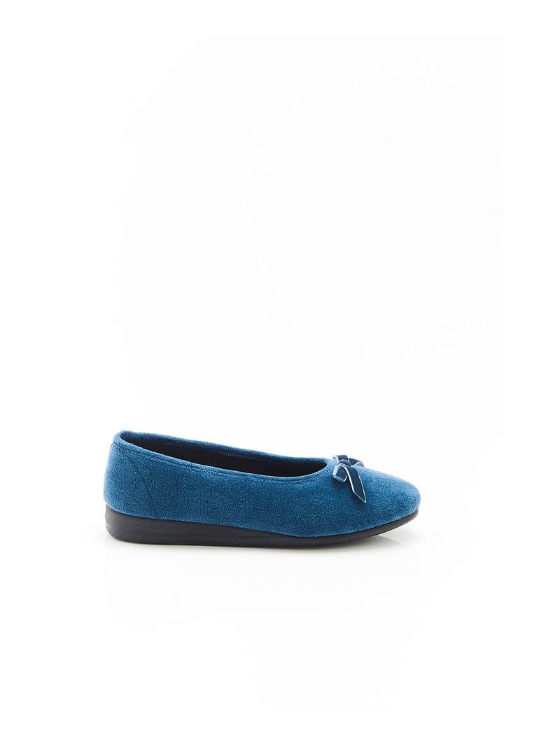 Chaussons aspect velours - Damart Bleu marine - Kiabi