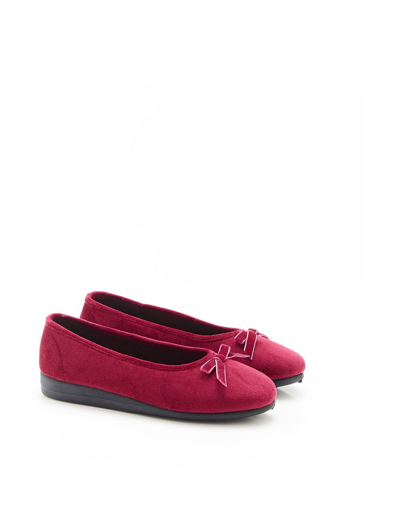 Chaussons aspect velours - Damart Bordeaux - Kiabi