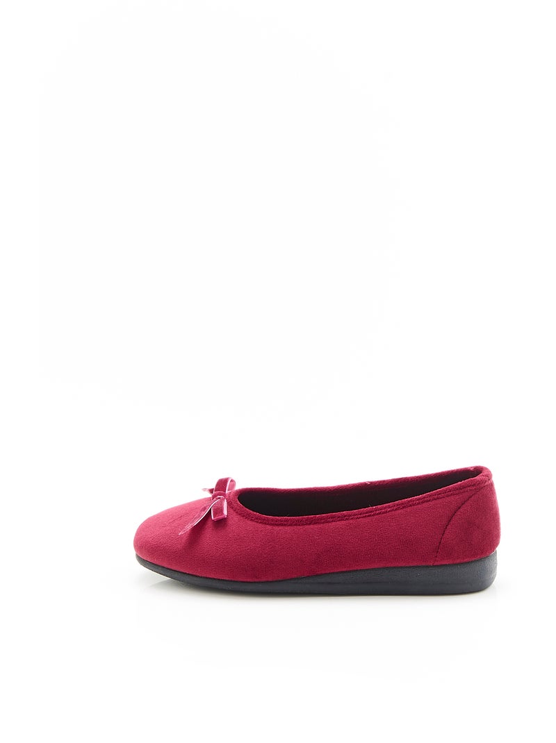 Chaussons aspect velours - Damart Cerise - Kiabi