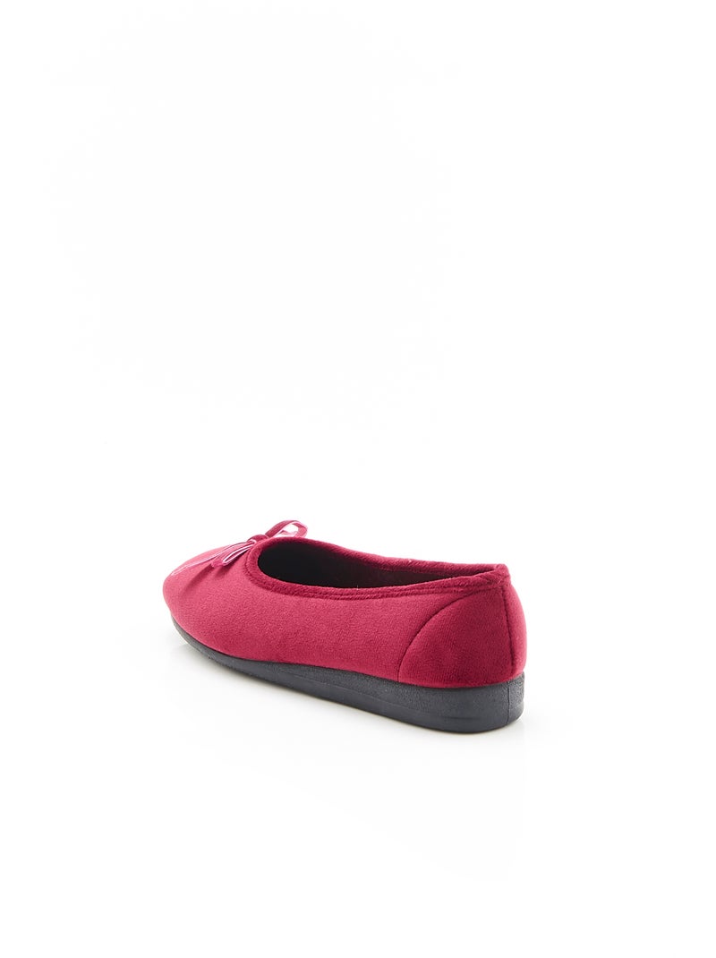 Chaussons aspect velours - Damart Cerise - Kiabi