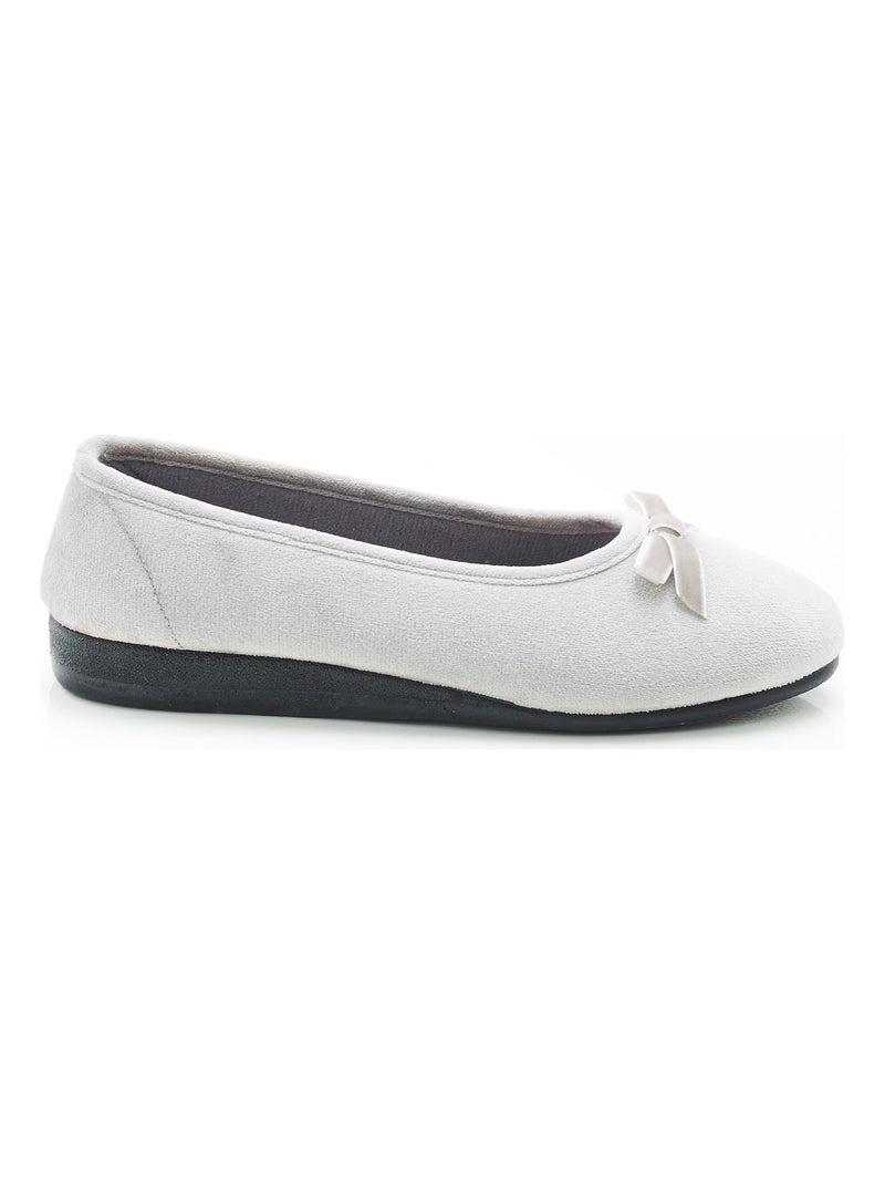 Chaussons aspect velours - Damart Gris - Kiabi