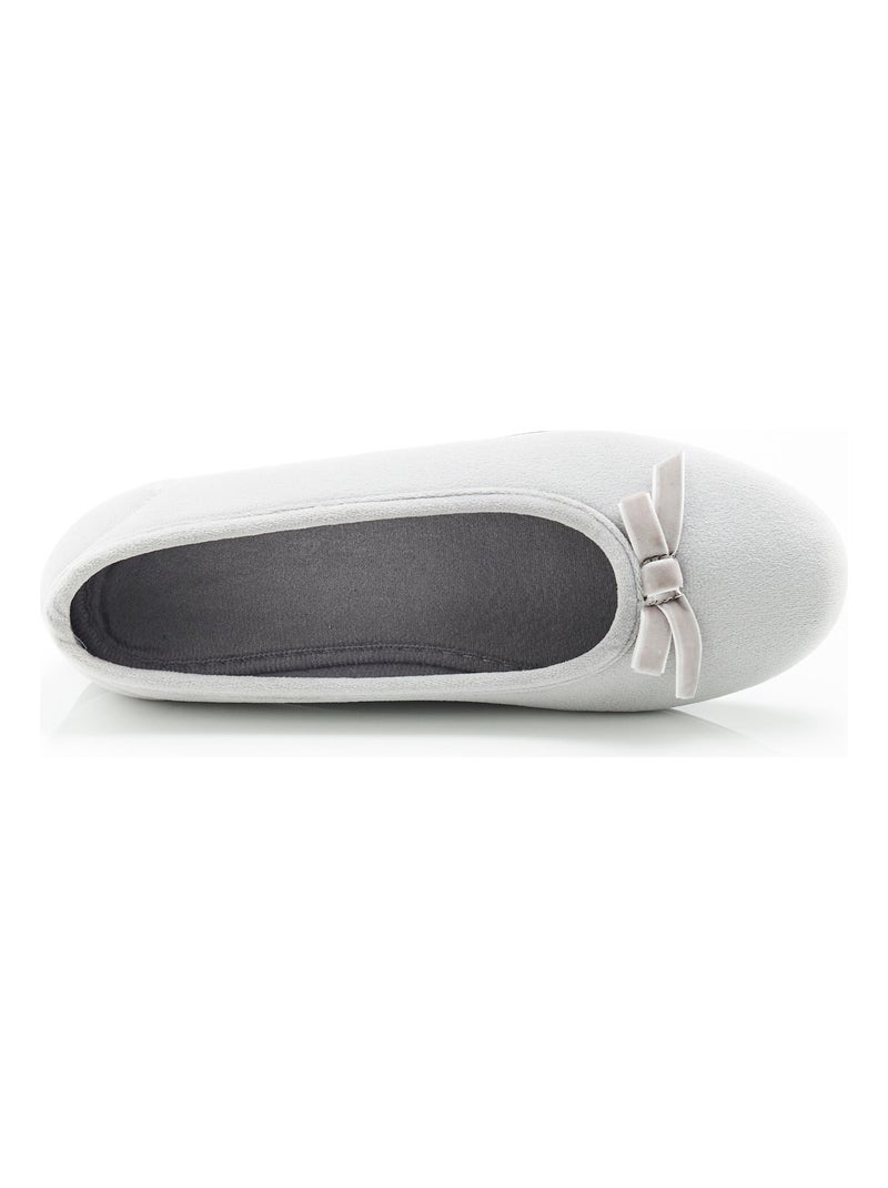 Chaussons aspect velours - Damart Gris - Kiabi