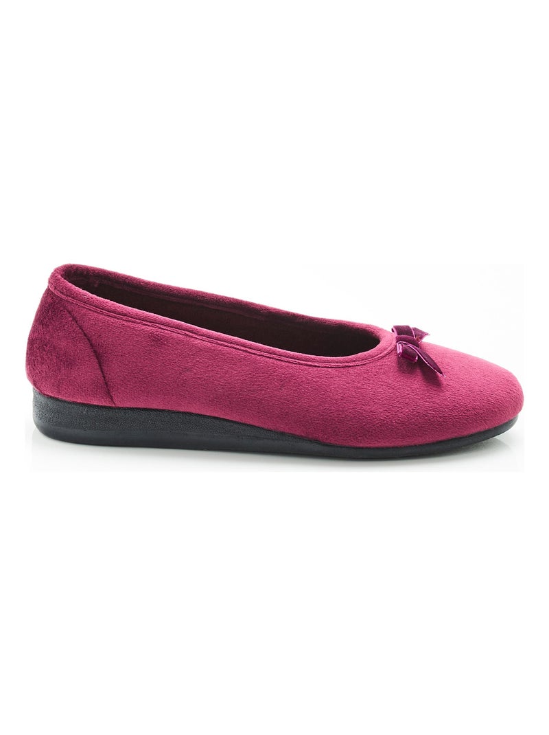 Chaussons aspect velours - Damart Rouge - Kiabi