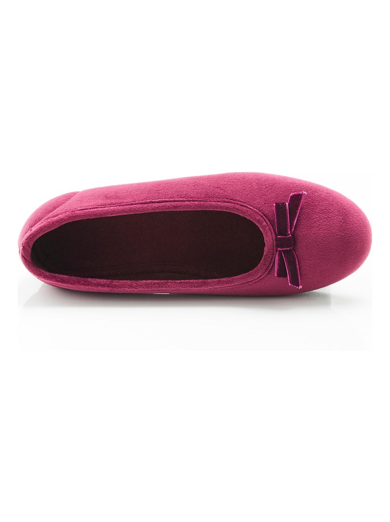 Chaussons aspect velours - Damart Rouge - Kiabi