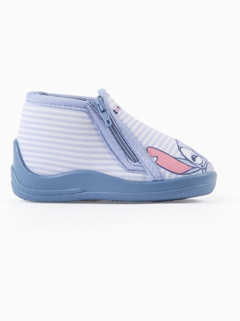 Chaussons avec imprimé Stitch Bleu clair - Kiabi