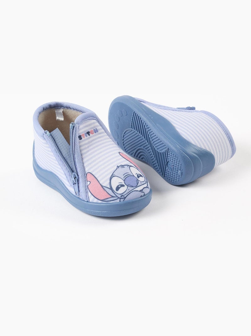 Chaussons avec imprimé Stitch Bleu clair - Kiabi