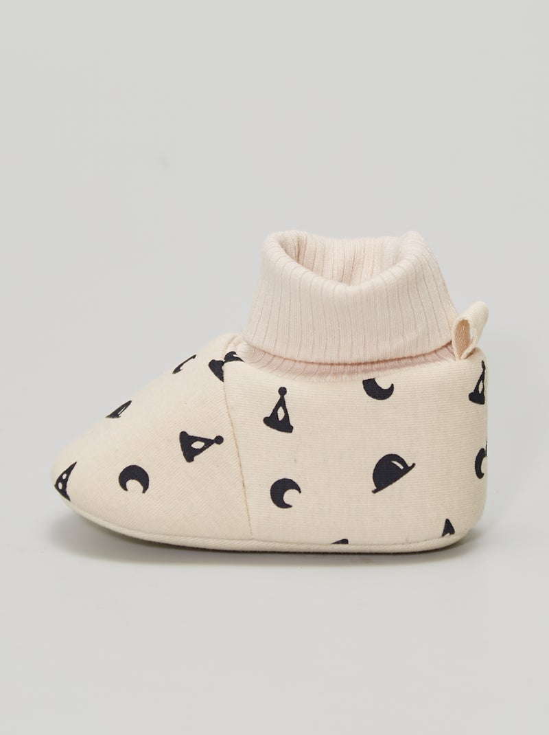 Chaussons avec revers chaussettes BEIGE - Kiabi