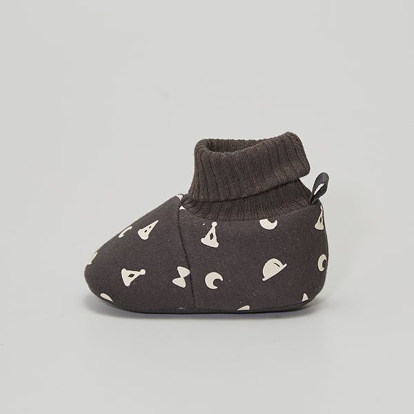 Chaussons Avec Revers Chaussettes Bebe Garcon Gris Kiabi 6 00