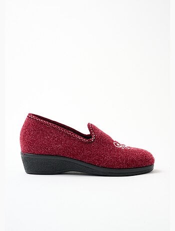 Chaussons ballerine grande largeur brodés - Afibel