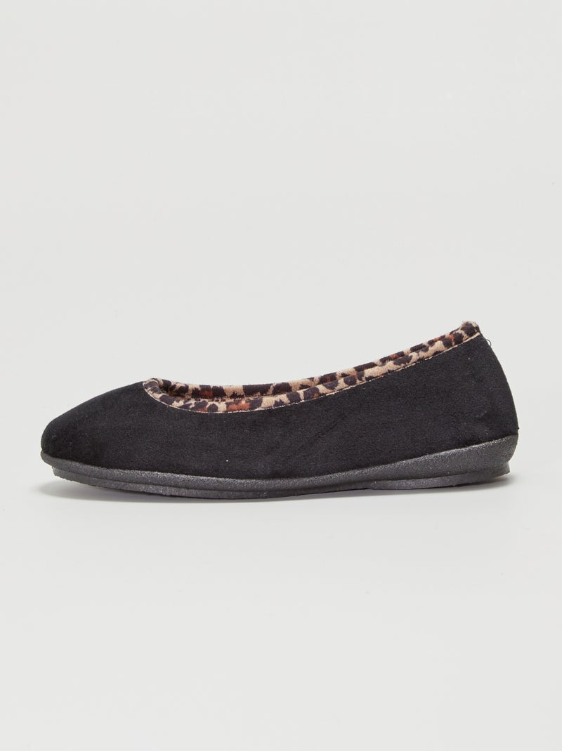 Chaussons ballerine Noir - Kiabi
