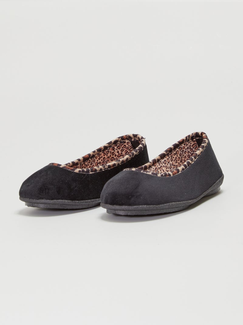 Chaussons ballerine Noir - Kiabi