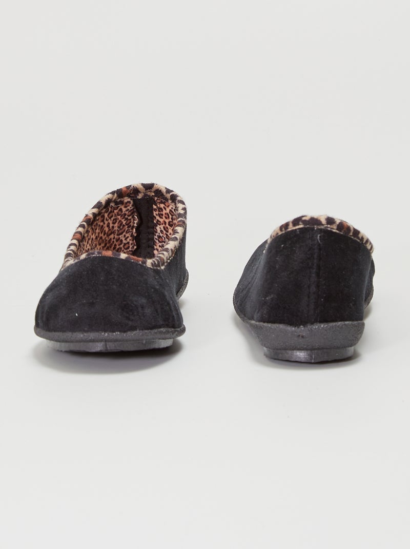 Chaussons ballerine Noir - Kiabi