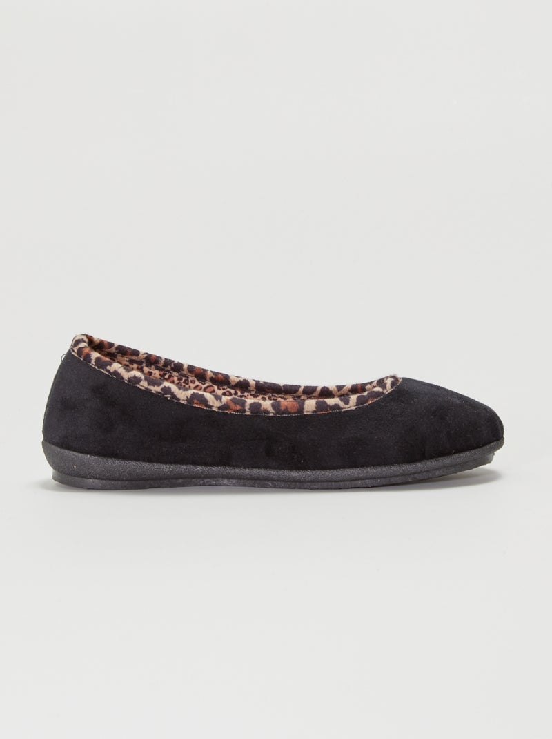 Chaussons ballerine Noir - Kiabi