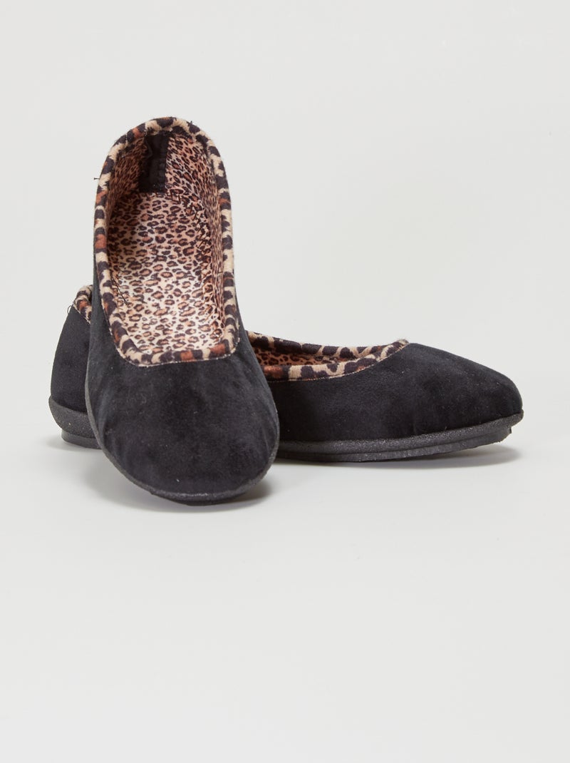 Chaussons ballerine Noir - Kiabi