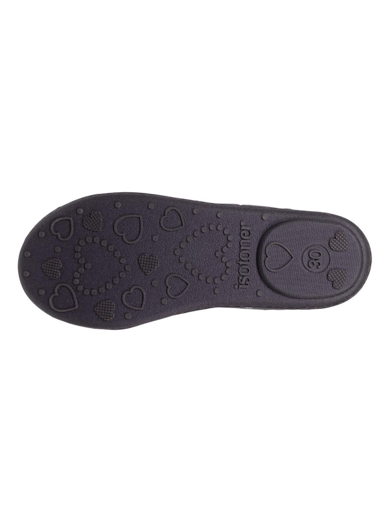 Chaussons ballerines à élastique, légers, confortables et faciles à enfiler, fille Isotoner Gris Magenta Bleu - Kiabi