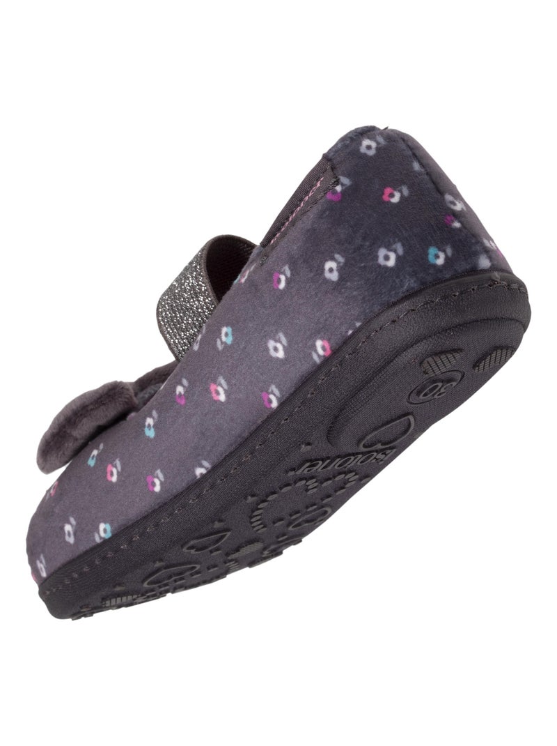 Chaussons ballerines à élastique, légers, confortables et faciles à enfiler, fille Isotoner Gris Magenta Bleu - Kiabi