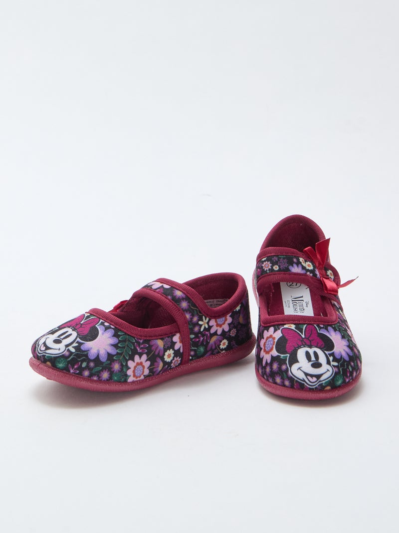 Chaussons ballerines à motif léopard Noir - Kiabi