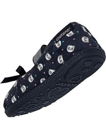 Chaussons ballerines avec élastique de maintien, semelle fille