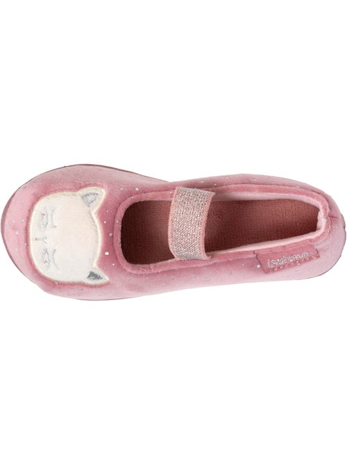 Chaussons ballerines avec élastique de maintien, semelle fille isotoner - Kiabi