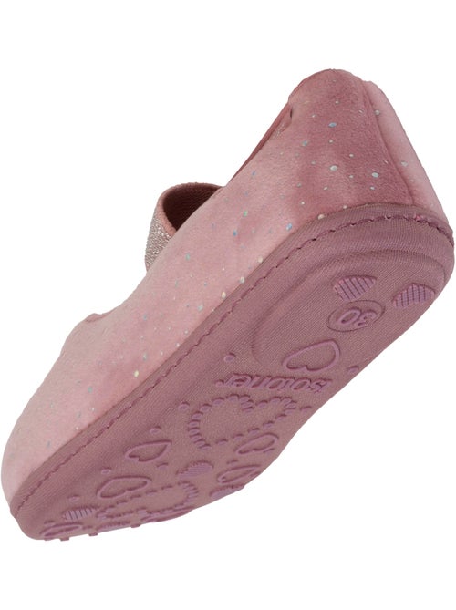 Chaussons ballerines avec élastique de maintien, semelle fille isotoner - Kiabi