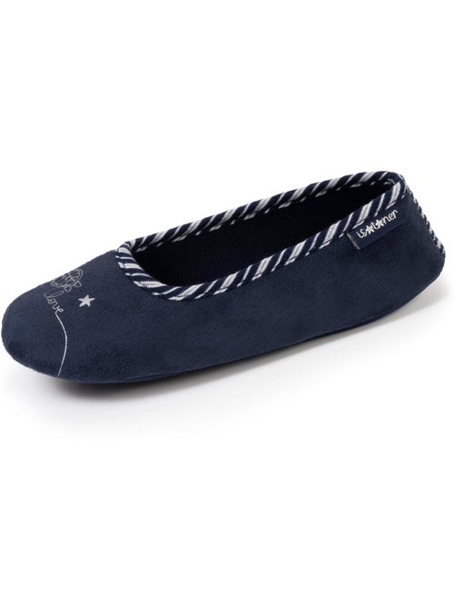 Chaussons ballerines broderie argentée, très confortables fille isotoner - Kiabi Chaussons ballerines broderie argentée, très confortables fille isotoner - Kiabi